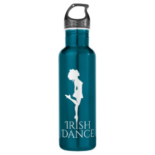 Irish Dancer Hard Shoe Black and White Dance Edelstahlflasche