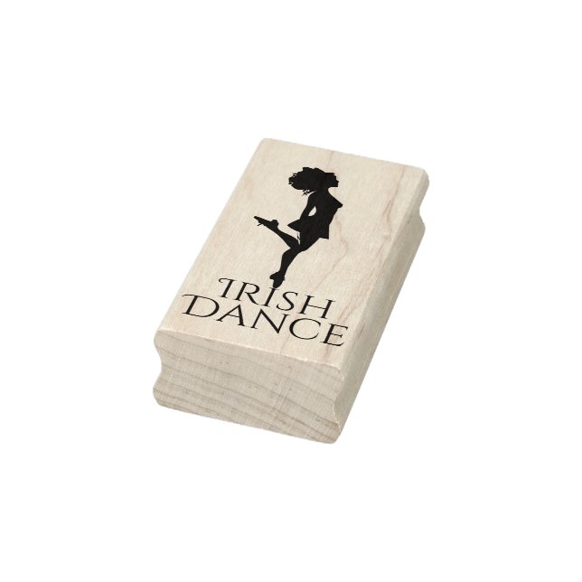 Irish Dancer Hard Shoe Dancing Schwarz-weiß Dance Gummistempel (Stempel)