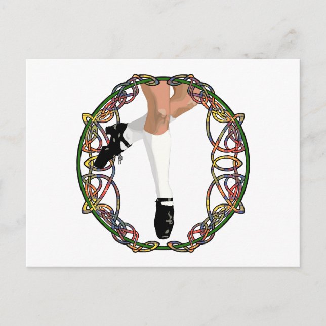 Irish Dancer Hard Shoe Postkarte (Vorderseite)