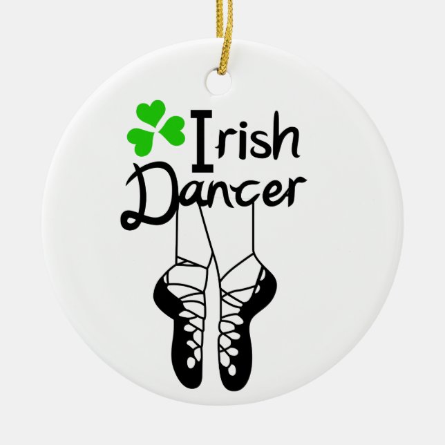 Irish Dancer Keramik Ornament (Vorne)