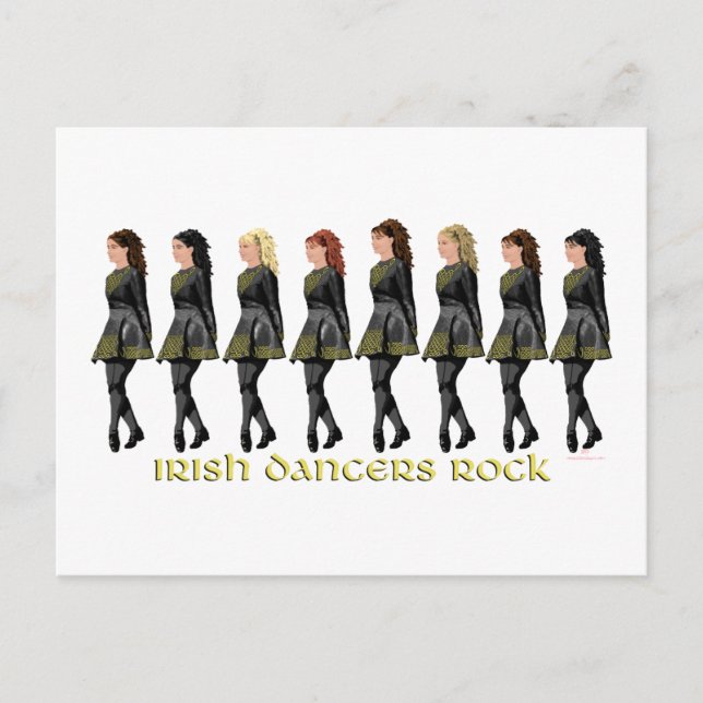 Irish Dancers Rock Postkarte (Vorderseite)
