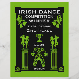 Irish Dancing Competition Certificate