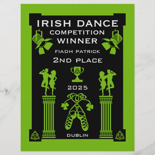 Irish Dancing Competition Certificate (Vorderseite)