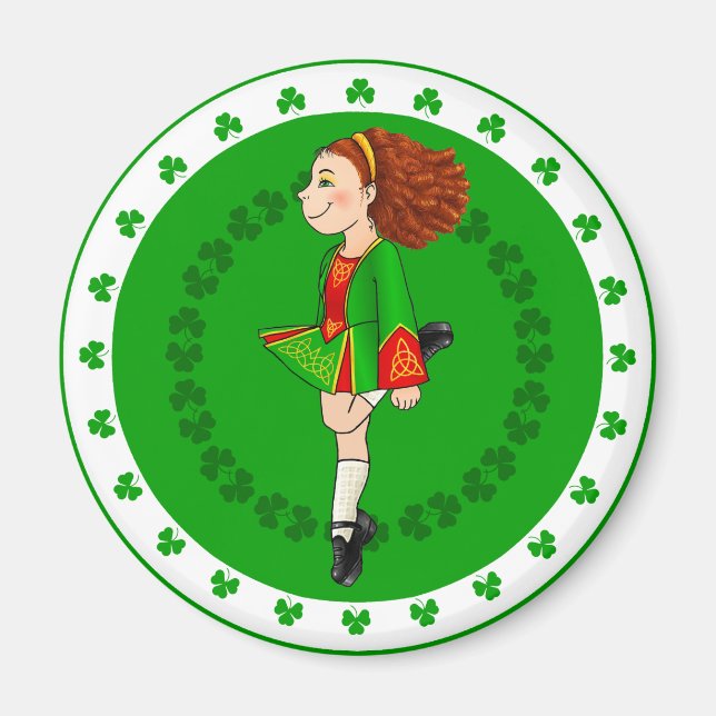 Irish Dancing Girl Magnet (Vorne)