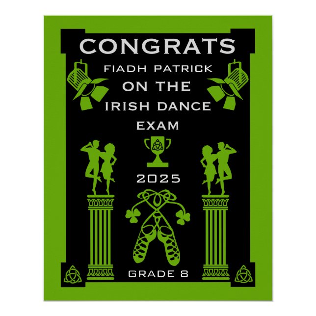 Irish Dancing Herzlichen Glückwunsch Poster (Vorderseite)