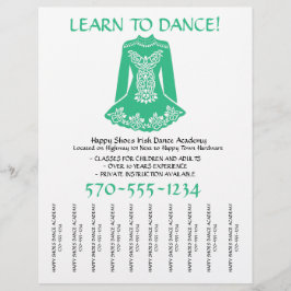 Irish Dancing Lessons Class Strips Flyer abreißen