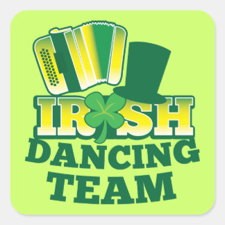 Irish Dancing TEAM Quadratischer Aufkleber