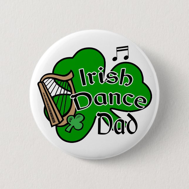 Irish Dancing Vater Abzeichen Button (Vorderseite)