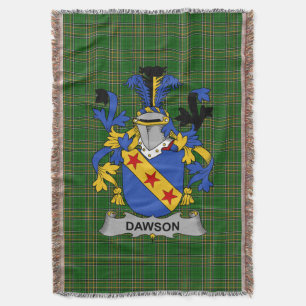 Irish Dawson Coat of Arms Familienwappen Irland Decke
