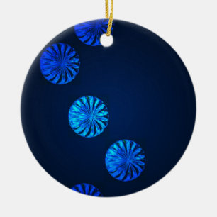 Irish Design Blue Crystal Keramikornament