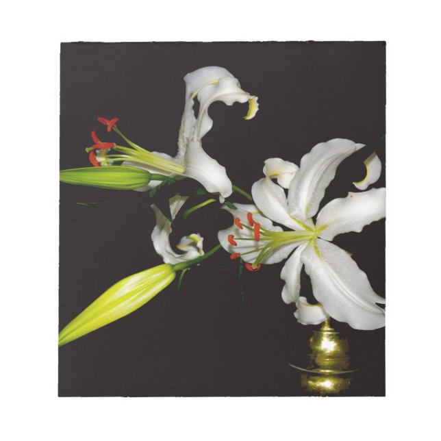 Irish Design - Sammlung von Messing und Blume Notizblock (Vorderseite)