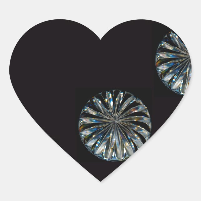 Irish Design-The Crystal Collection Herz-Aufkleber (Vorderseite)