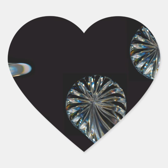 Irish Design-The Crystal Collection Herz-Aufkleber (Vorderseite)