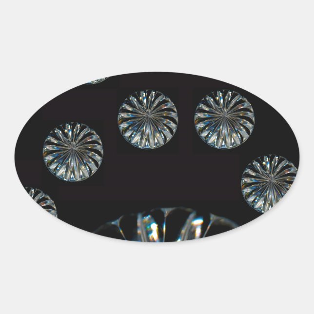 Irish Design-The Crystal Collection Ovaler Aufkleber (Vorderseite)