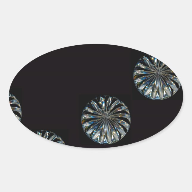 Irish Design-The Crystal Collection Ovaler Aufkleber (Vorderseite)