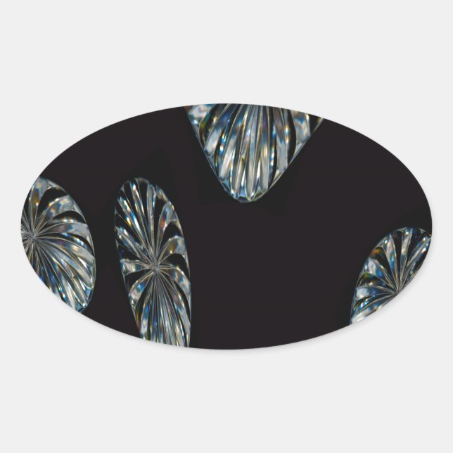 Irish Design - The Crystal Collection Ovaler Aufkleber (Vorderseite)