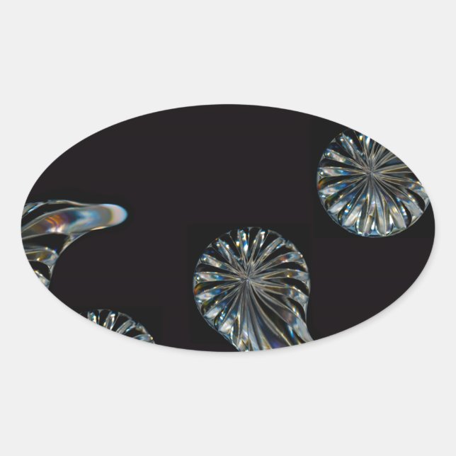 Irish Design-The Crystal Collection Ovaler Aufkleber (Vorderseite)