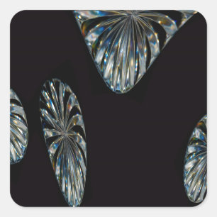 Irish Design - The Crystal Collection Quadratischer Aufkleber