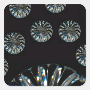 Irish Design-The Crystal Collection Quadratischer Aufkleber