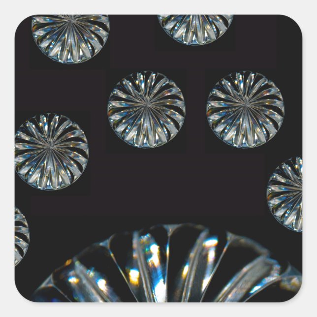 Irish Design-The Crystal Collection Quadratischer Aufkleber (Vorderseite)