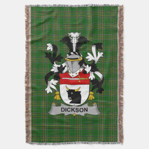 Irish Dickson Coat of Arms Familienwappen Irland Decke