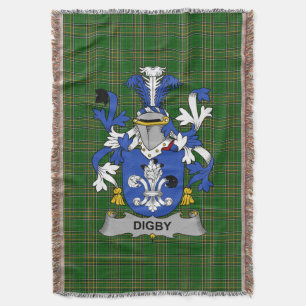 Irish Digby Coat of Arms Familienwappen Irland Decke