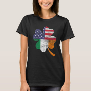 Irish Distressed American Flag Ireland Flag St Pat T-Shirt