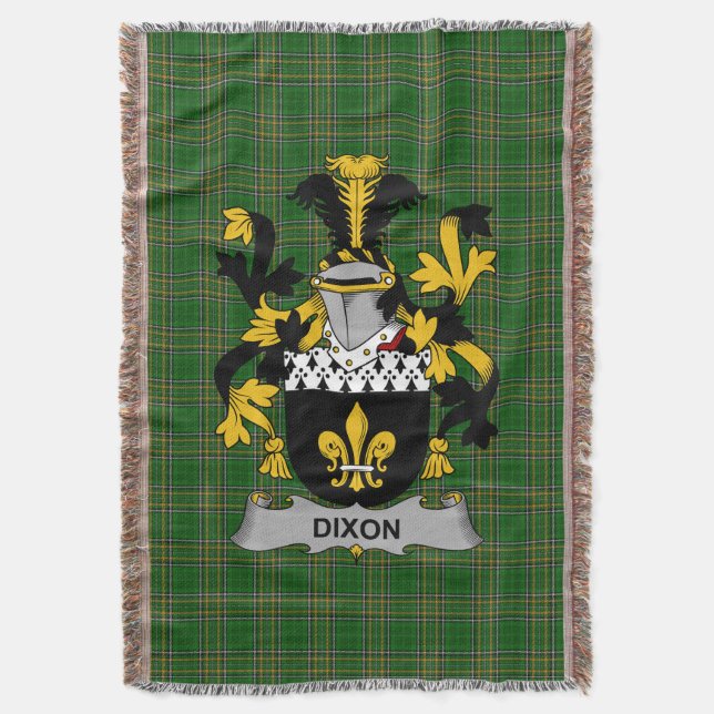 Irish Dixon Coat of Arms Familienwappen Irland Decke (Vorderseite Vertikal)