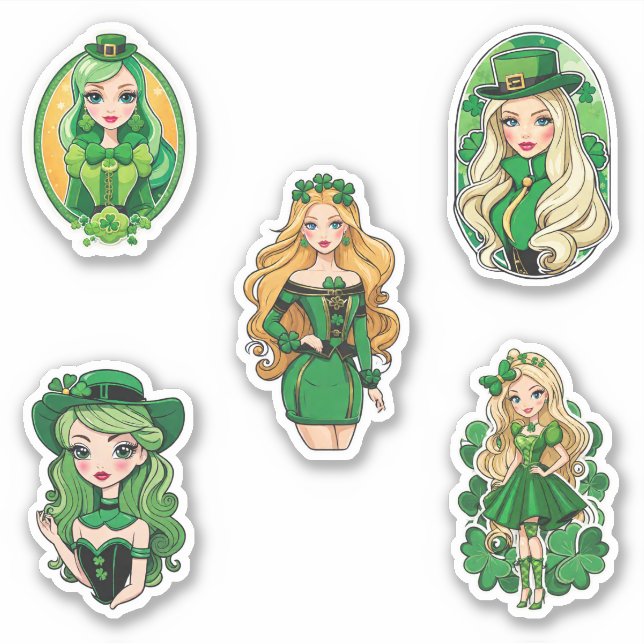 Irish Dolls Sticker Pack (x5) (Vorderseite)