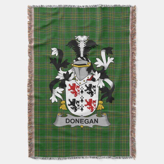 Irish Donegan oder O_Donagan Coat of Arms Family C Decke (Vorderseite Vertikal)