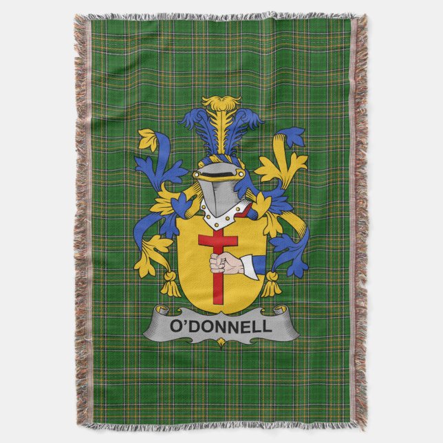 Irish Donnell oder O_Donnell Coat of Arms Family C Decke (Vorderseite Vertikal)