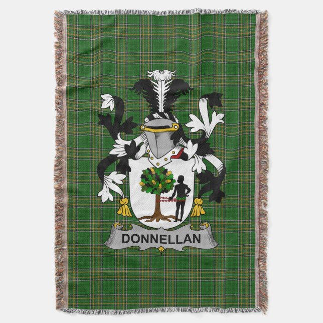 Irish Donnellan oder O_Donnellan Coat of Arms Fami Decke (Vorderseite Vertikal)