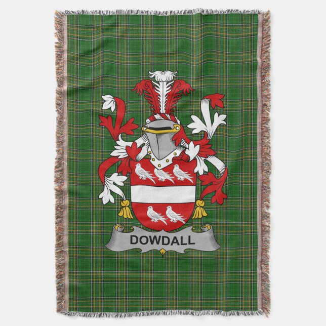 Irish Dowdall Coat of Arms Familienwappen Irland Decke (Vorderseite Vertikal)