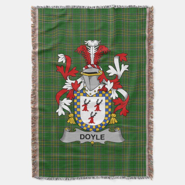 Irish Doyle oder O_Doyle Coat of Arms Familienwapp Decke (Vorderseite Vertikal)