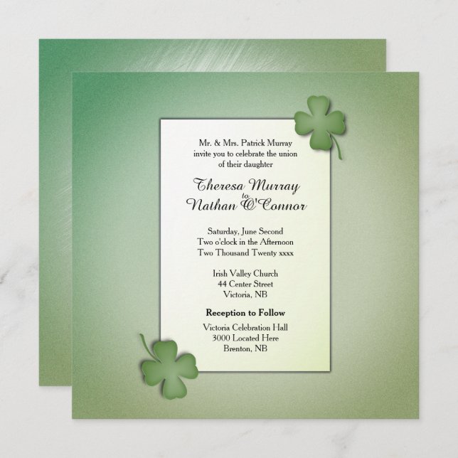 Irish Dream Wedding Einladung (Vorne/Hinten)