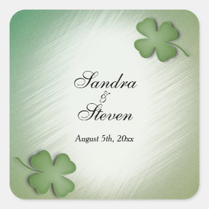 Irish Dream Wedding Quadratischer Aufkleber