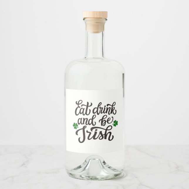 Irish Drink Alkoholflaschenetikett (Vorderseite)