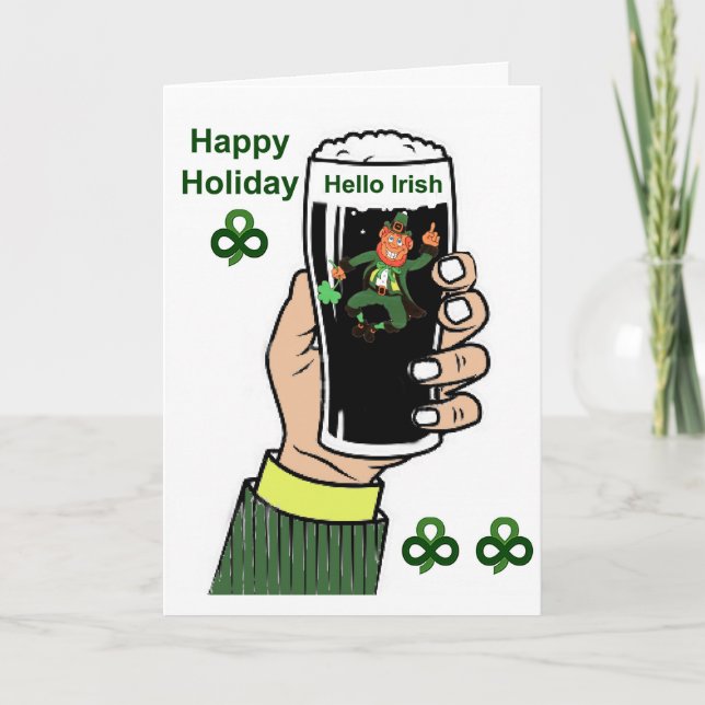 Irish Drink Image für Grußkarte Karte (Vorderseite)