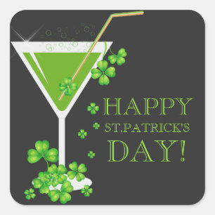 Irish Drink Team Kleeblatt Cocktail Stickers
