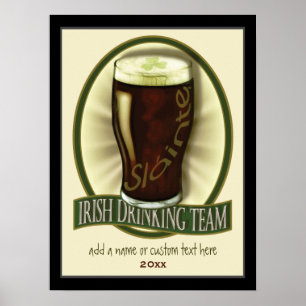 Irish Drink Team Personalisiert Poster