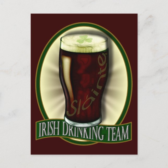Irish Drink Team Postkarte (Vorderseite)