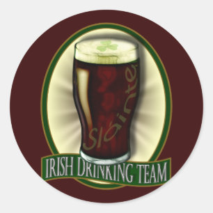 Irish Drink Team Runder Aufkleber