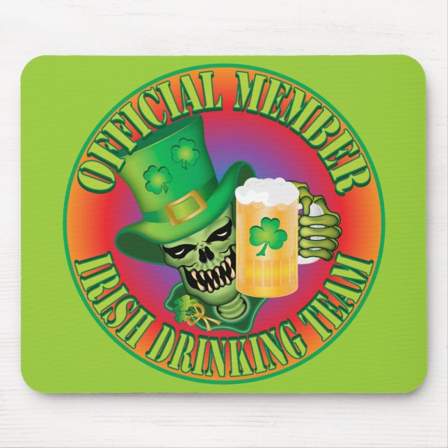 Irish Drink Team Skull Mousepad (Vorne)