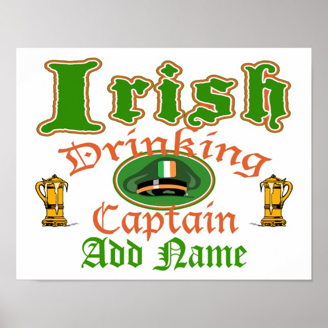 Irish Drinking Cptn Poster (Vorne)