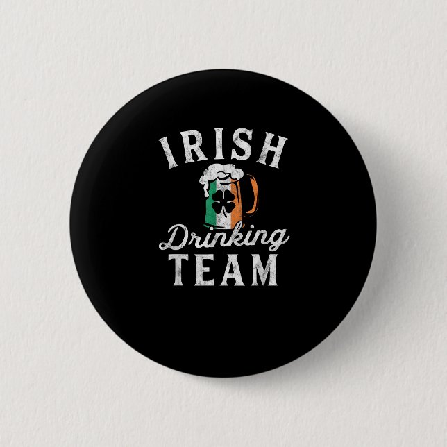 Irish Drinking Team Shirt St Patrick's Day Group S Button (Vorderseite)