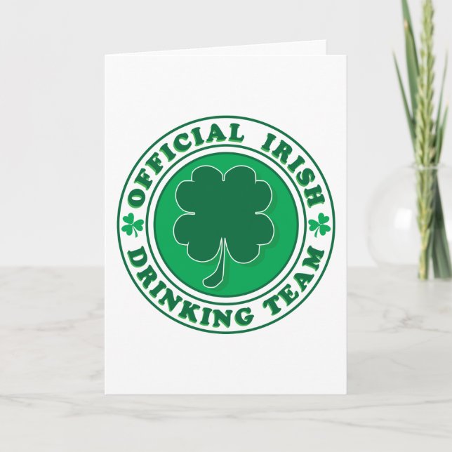 Irish Drinking Team/St. Patrick's Day Karte (Vorderseite)