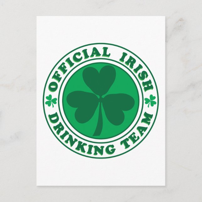 Irish Drinking Team/St. Patrick's Day Postkarte (Vorderseite)