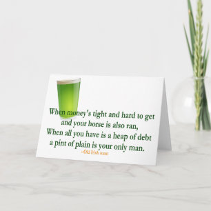 Irish Drinking Toast St. Patrick's Day Card Karte