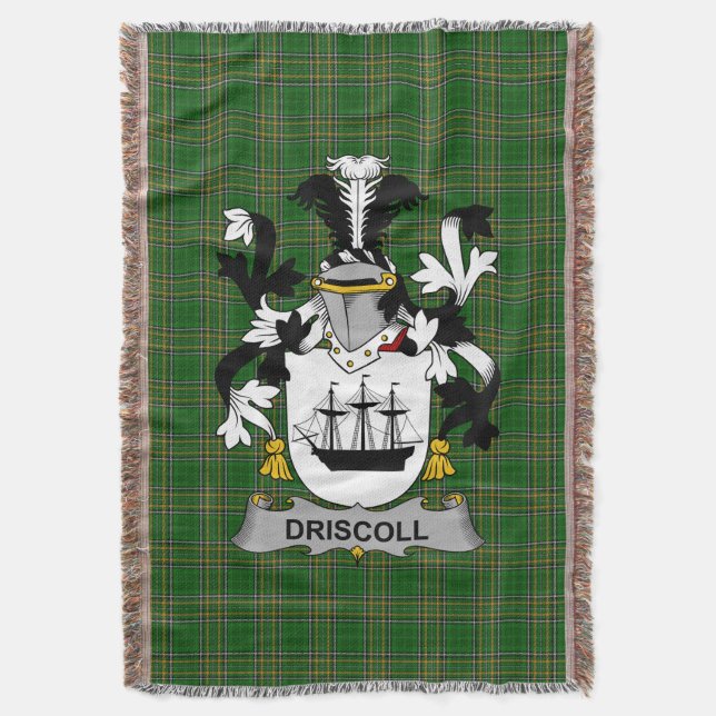 Irish Driscoll oder O_Driscoll Coat of Arms Family Decke (Vorderseite Vertikal)