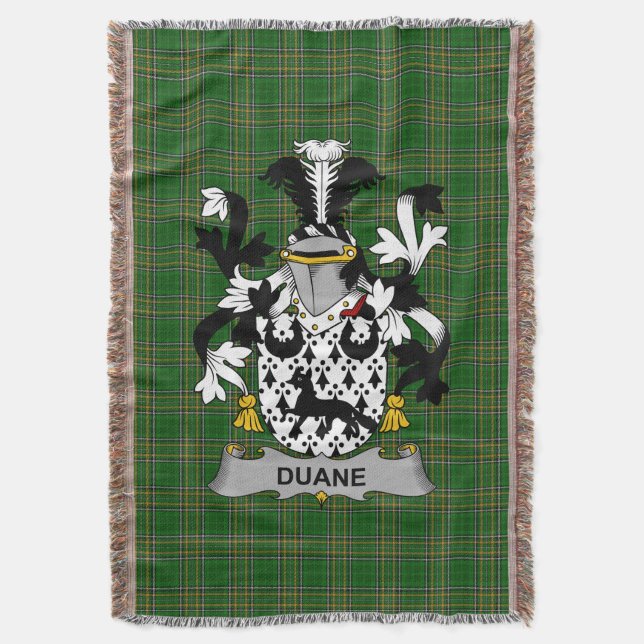 Irish Duane oder O_Devine Coat of Arms Familienwap Decke (Vorderseite Vertikal)